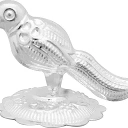 kmj pure silver parrot idol for puja and gifting purpose (wt. 11.5 grams) Decorative Showpiece - 3.5 cm-picture-40
