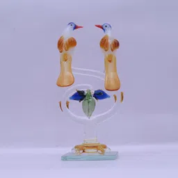 florensa Handcrafted Glass Bird Showpiece Decorative Showpiece - 15 cm image 1