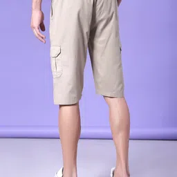 v-mart Solid Men Brown Regular Shorts image 2