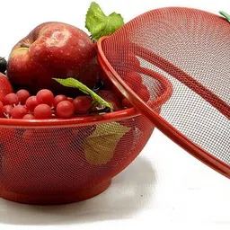 future think Apple Shape Net Fruits Basket For Kitchen Steel Fruit & Vegetable Basket image 2