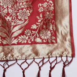 vredevogel Women Silk Blend Kurta Pant Dupatta Set image 5