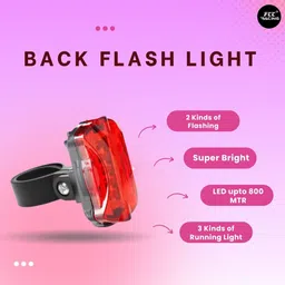 fcc racing Bicycle Aluminium Bottle Cage & Back Flash Light Combo Lightweight Bottle Cage & LED Rear Break Light image 4