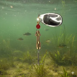 coral india Spinner Bait Brass Fishing Lure image 2