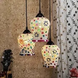 risa 3 Lights Round Cluster Chandelier Black Diamond Hanging Pendant Chandelier Ceiling Lamp image 2