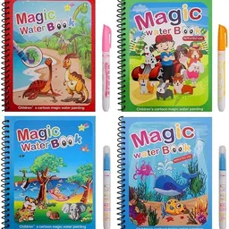 3 jokers Reusable Magic Coloring Book 4 PCS Water Reveal Pads for Kids (Random Designs)-picture-42