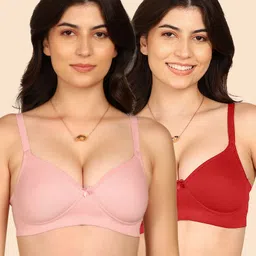 komli Pack of 2 Women T-Shirt Lightly Padded Bra-picture-18