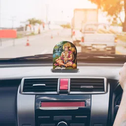 ar creative Jay Hanuman Ji Car Dashboard Idol, God Statue For Car, Home, Office Decorative Showpiece - 7.62 cm image 2