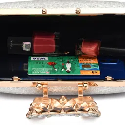 for the beautiful you Party, Casual Silver Clutch image 5