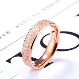 Yellow Chimes Rose Gold-Plated Crystal Pave Setting Ring image 5