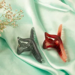 Jewelz Women Red & Grey Set of 2 Claw Clip-image-96