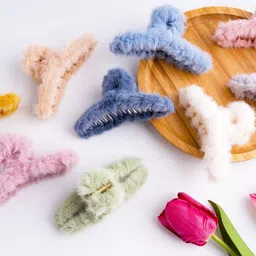DN Creation Assorted Set of 3 Fur Claw Clip-picture-17