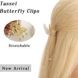 PolluxCraft Women Embellished Butterfly Hair Claw Clip image 2