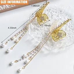 PolluxCraft Women Embellished Butterfly Hair Claw Clip image 3