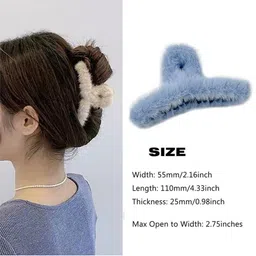 DN Creation Assorted Set of 6 Fur Claw Clip image 5