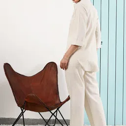 Athena Immutable Mandarin Collar Pure Cotton Top With Trousers High Low Co-Ords image 4