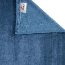 FABINALIV Blue Solid 300 TC Woollen Single Bedsheet with Pillow Cover image 4