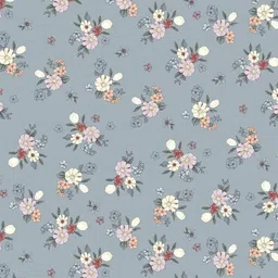 CHHAVI INDIA Grey & White Floral 210 TC Cotton King Flat Bedsheet with 2 Pillow Covers image 3