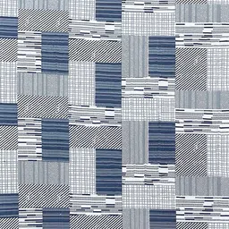 MORADO Blue & Off White 210 TC Queen Fitted Bedsheet with 2 Pillow Covers image 5