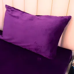 RD TREND Purple 210 TC Fitted King Bedsheet with 2 Pillow Covers image 5