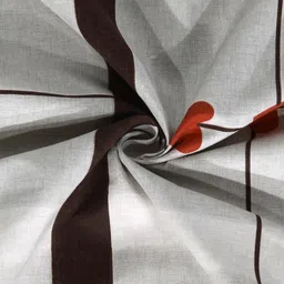 Arrabi Blue & White Geometric 300 TC 2 King Bedsheet with 4 Pillow Covers image 3