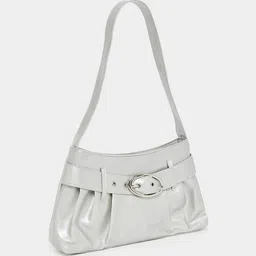 Styli Zip Detail PU Structured Shoulder Bag image 1