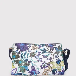 Caprese Floral Printed Leather Structured Sling Bag image 4