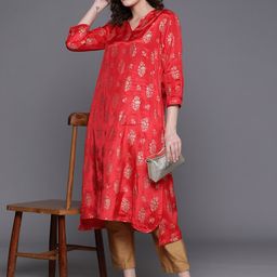 Biba Foil Print High-Low Kurta-picture-38
