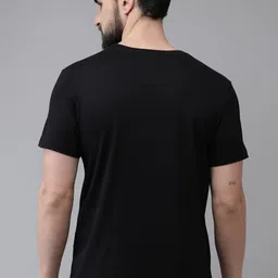 Arrow Men Black & Grey Statute Of Liberty & New York Print Pure Cotton Knitted T-shirt image 4