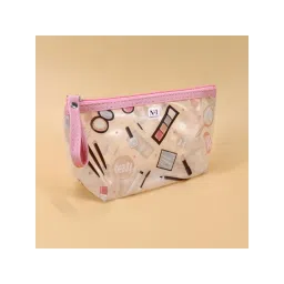 NFI Essentials Printed Makeup Pouch for Women, Transparent Stylish Travel Cosmetic image 1