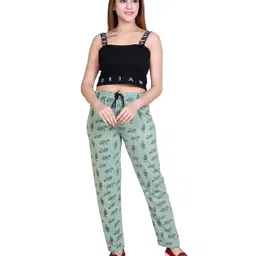 rg by s.s. clothing RG Summer Casual Night Wear Cotton Printed Drawstring Women's Lowers image 5