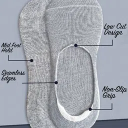 Heelium Men Solid Pack of 4 Odour Free Breathable Low Cut Bamboo No Show Socks image 3