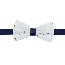 PELUCHE Men White & Blue Printed Bow Tie-picture-12