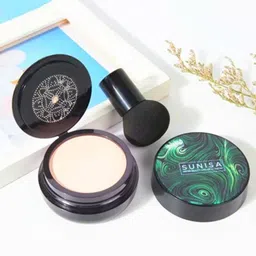 sunisa HUDABAR Foundation Mushroom Head Air Cushion Waterproof BB Cream Frost Concealer Oil Control Face Make up Foundation (ivory white, 20 g) image 2