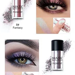 COSLUXE IMAGIC Professional Glitter Eyeshadow Metallic Loose Powder Pigment 2G (P2 - Blinding) Semi-Matte Finish image 5