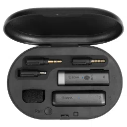 Boya Type C & 3.5 Jack Wireless Microphone with 2.4GHz Transmission Technology (Black) image 5