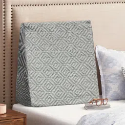 SLEEPSIA Memory Foam Back Support Sleeping Bed Wedge Orthopaedic Incline Pillow Grey image 2