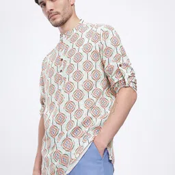 anouk rustic Men Geometric Print Polyester Straight Kurta-picture-20