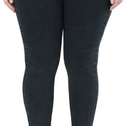 zxn Women Slim Mid Rise Black Jeans-picture-14