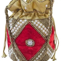 sunesh creation Women Red Potli-picture-47