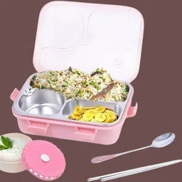 kello Steel Airtight Leak-Proof Tiffin Box for Kids Lunch Box, School, Office T33 3 Containers Lunch Box-picture-11