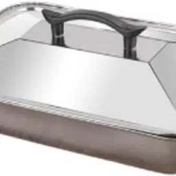PR- Durable Stainless Steel Tray with Lid Tray-image-1