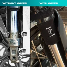 oberoi's traders Motorcycle Front Shocker Fork Seal Covers | Protect & Extend Suspension Life Bike Crash Guard image 2