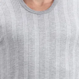 Zeffit Men Solid Cotton Blend Full Sleeve Scoop Neck Top & Bottom Thermals Suit Men Top - Pyjama Set Thermal image 4