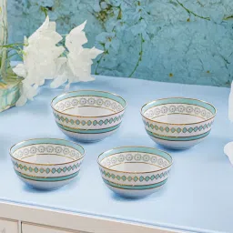 trovea's Seaside Bloom 24K Gold Plated Bowls(Pack Of 4) image 1