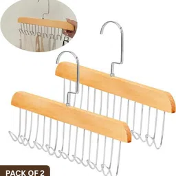 pelbart 2 Pcs Cap Hanger Wooden Rack – Compact Closet Storage Organizer Wooden Scarf Pack of 2 Hangers For Scarf-picture-16