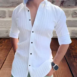 qshopq Women Regular Fit Self Design Spread Collar Casual Shirt-picture-13