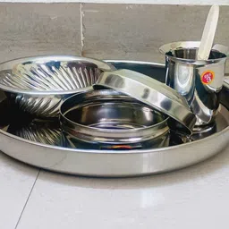 nustart basics Pack of 5 Stainless Steel Std_Solo_Living_Dinner_Set_With_Tiffin Dinner Set-picture-10