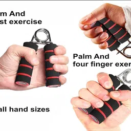 fitnesstricks Combo Of Adjustable Hand Gripper & Foam Hand Grip for Body Hand Workout Fitness Accessory Kit Kit image 4