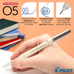 pilot O5 (Blue- 7, Black-2, Red-1) Roller Ball Pen image 2