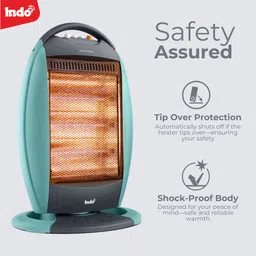 indo 400/800/1200 Watts Halogen Room heater| 3 heat settings | 2 Years Warranty| Halogen Room Heater image 3